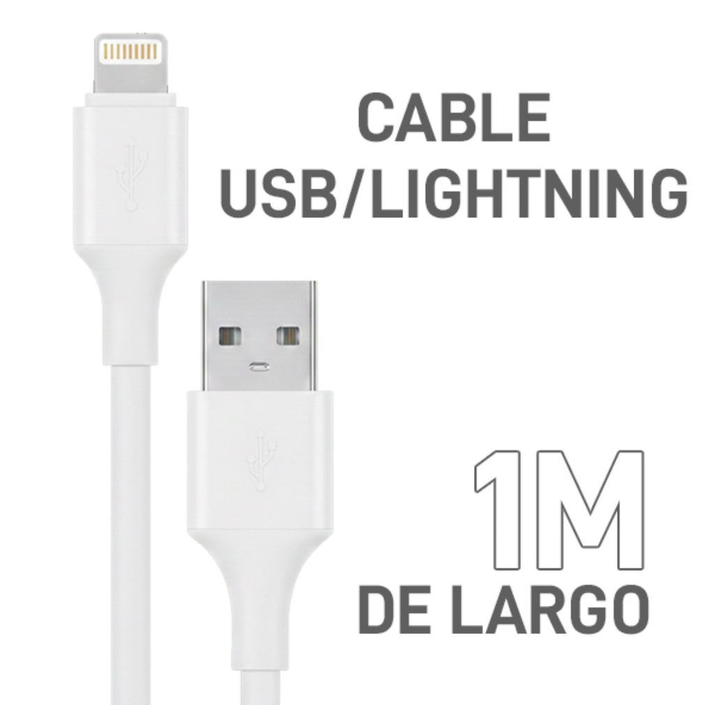 Cargador completo de iphone 12w con puerto usb/Lightning