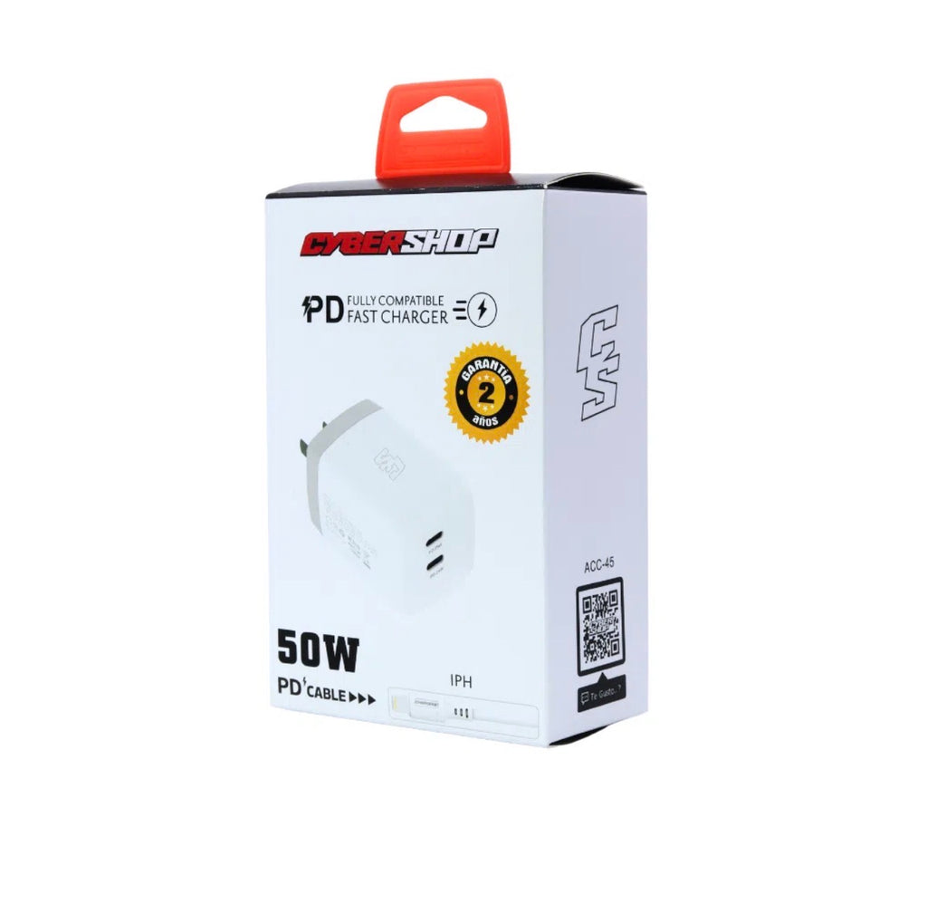 CARGADOR COMPLETO CYBERSHOP C A IPHONE 50W