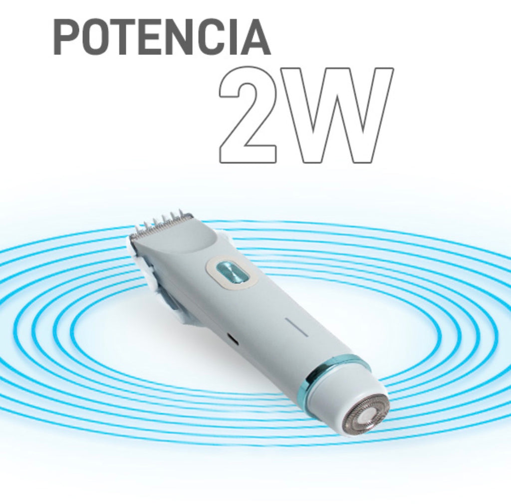 Rasuradora y depiladora eléctrica de doble cabezal