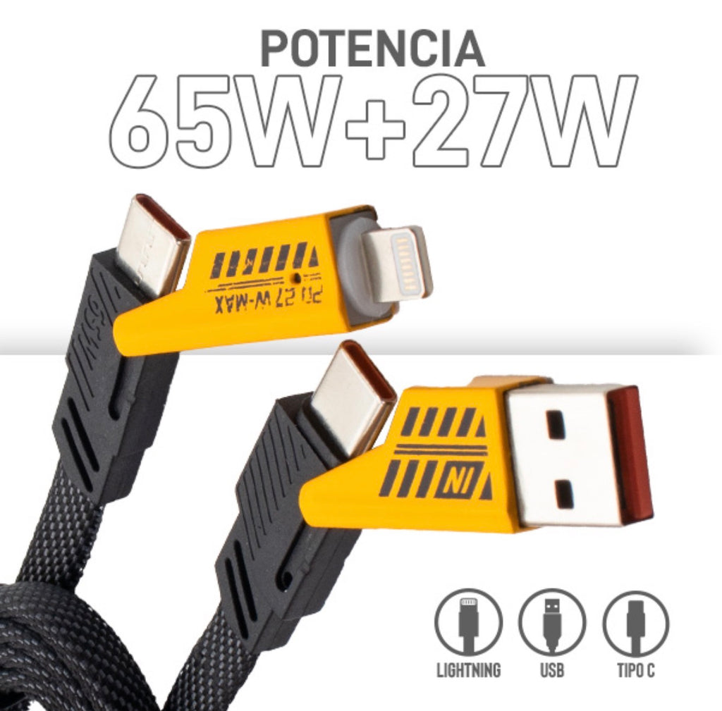CABLE 4 EN 1 CAB-008P 65W