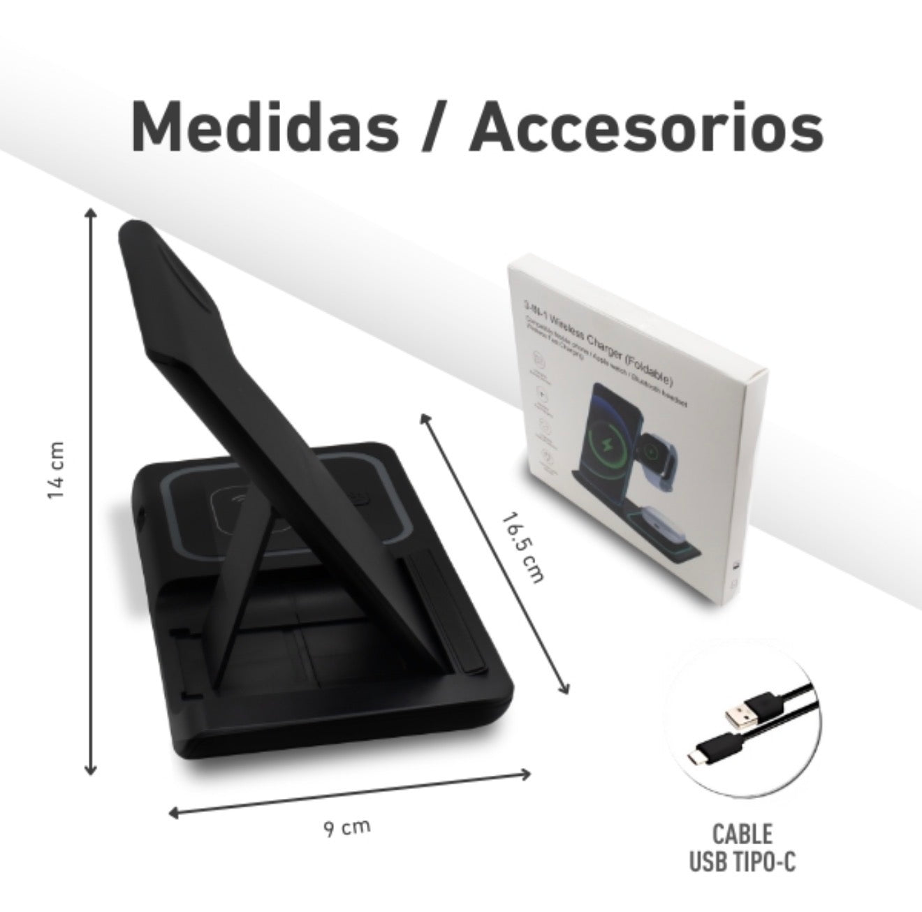 Cargador inalámbrico 3 en 1