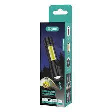MINI LINTERNA RECARGABLE ZOOM CUERPO METAL DE MANO
