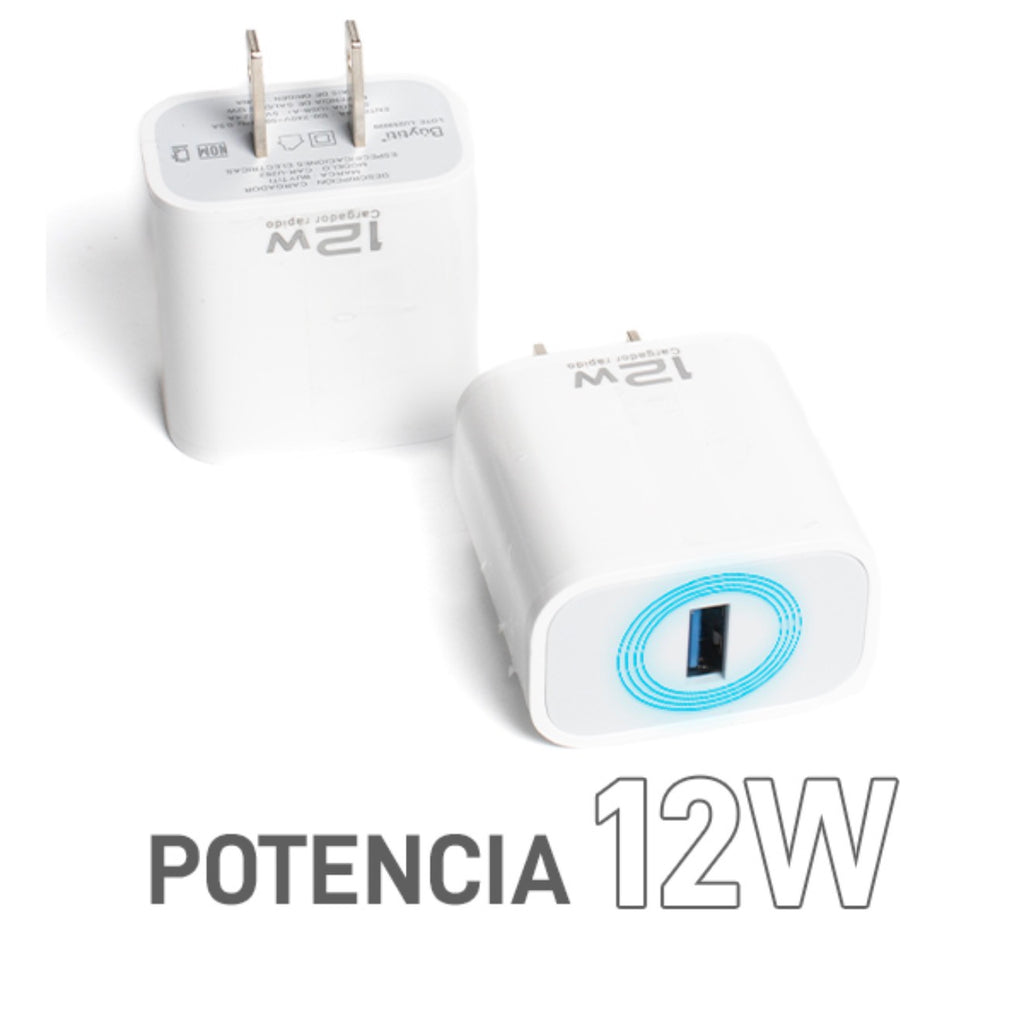 Cargador completo de iphone 12w con puerto usb/Lightning