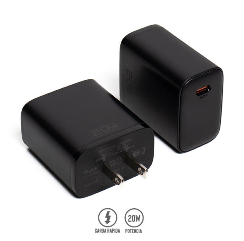 Cubo cargador de 20w con tipo c