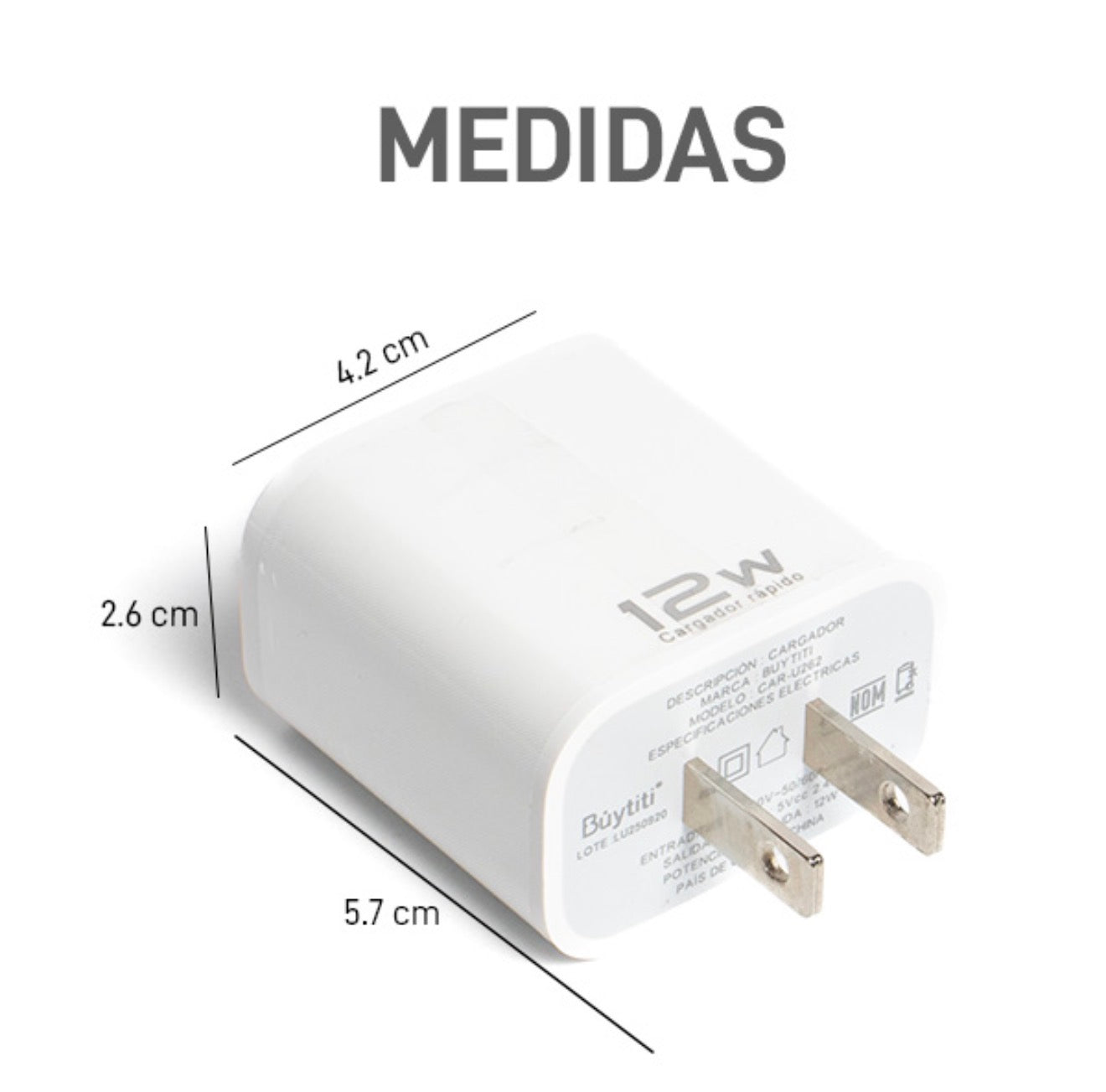 Cargador completo de iphone 12w con puerto usb/Lightning