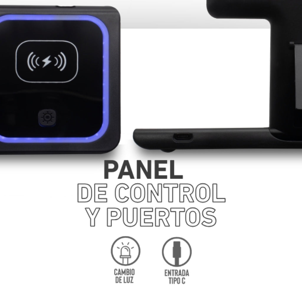 Cargador inalámbrico 3 en 1