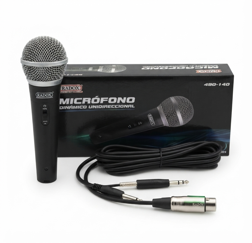 MICROFONO DINAMICO UNIDIRECCIONAL 490-227 RADOX